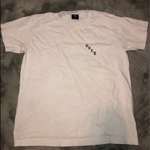 obey t-shirt with rose graphic